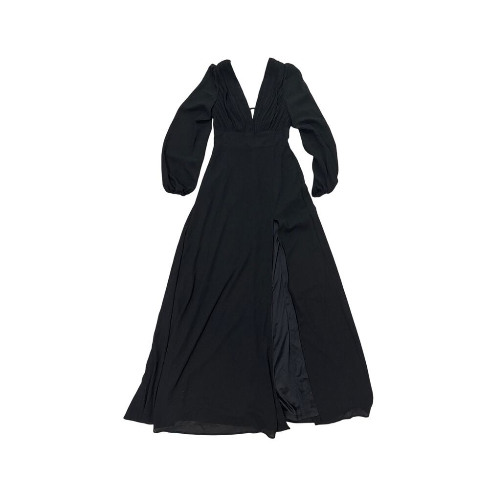 Lulus floor length long sleeved black gown women’s small